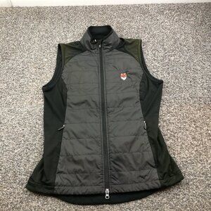 Zero Restriction Applebrook Golf Club Vest Quilted Tess Hybrid Gray Womens Small